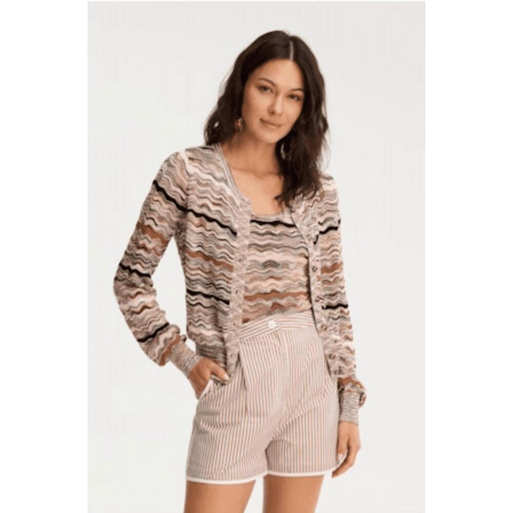 NEW ALLISON NEW YORK miller button down cardigan in terracotta